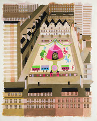 Вилбик Тереза. Лот из пяти иллюстраций к книге В. Хотомской "Леонек и лев" (М.: Детская литература, 1985)